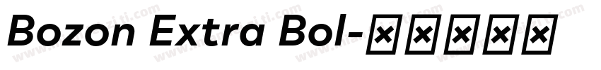 Bozon Extra Bol字体转换